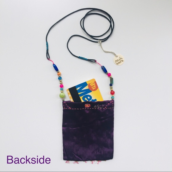 Handmade one of a kind up-cycled fabric necklace - Picture 5 of 8